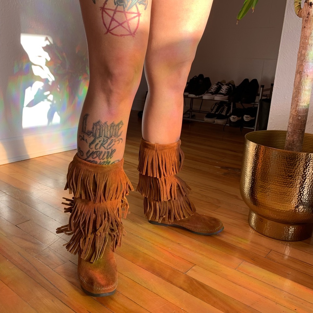 Tan Moccasins